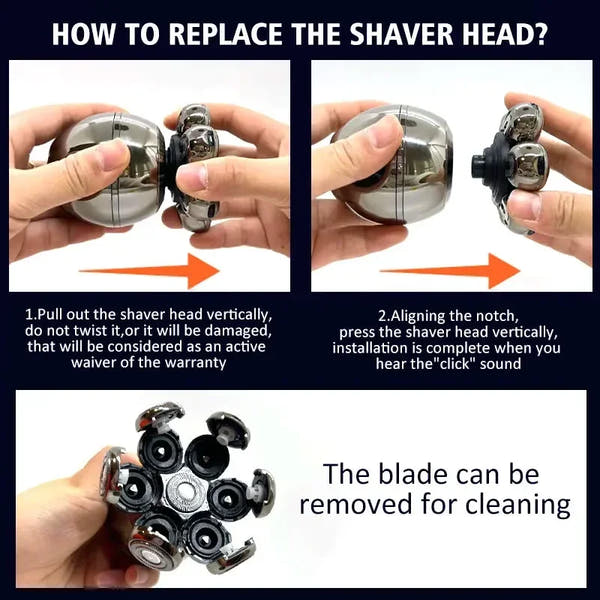 ELITEZENS 7D Flex Head Bald Shaver (USB-C, IPX7)